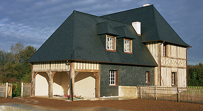 Construction d’un manoir. Région Tourgeville.