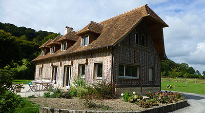 Longère en construction au Breuil en Auge