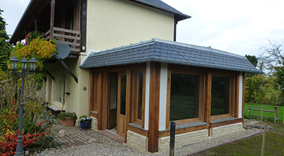 Création d’une entrée avec sa toiture terrasse