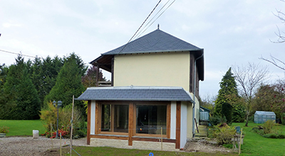 Création d’une entrée avec sa toiture terrasse